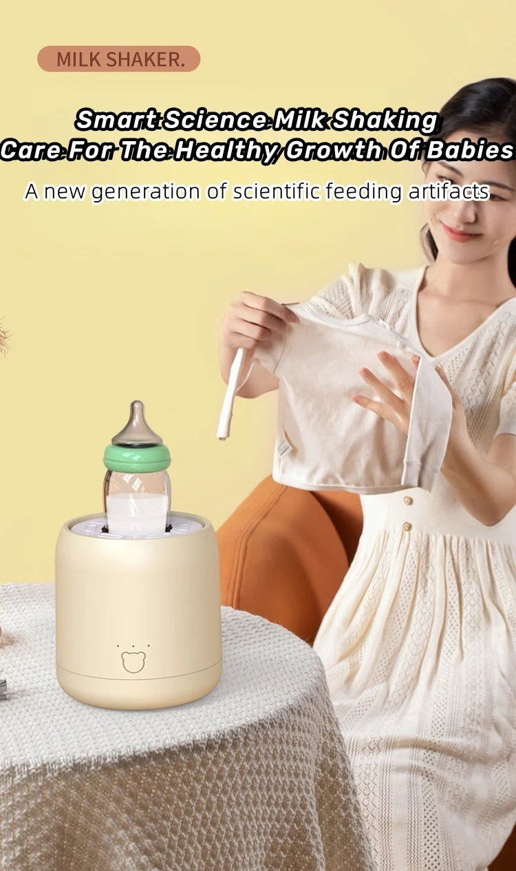 Mezclador de biberones eléctrico automático, mezcla caliente, biberón de fórmula instantáneo, carga USB, manos libres, máquina de limpieza sencilla
