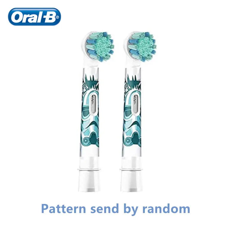 Recambio de cabezales de repuesto para cepillo de dientes eléctrico Oral B EB10 Kids, con cerdas suaves y cabezal redondo pequeño, ideal para limpieza dental de Spiderman y Frozen.