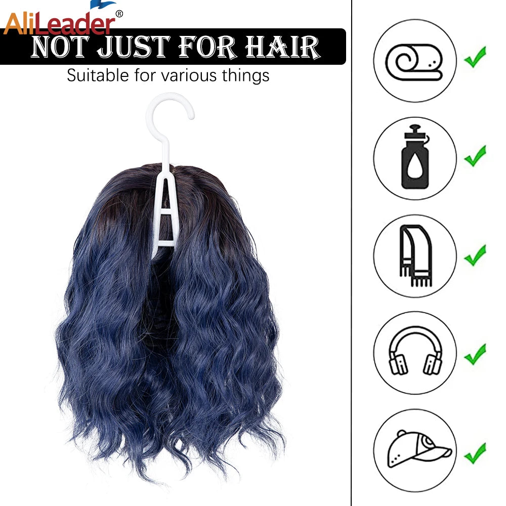 5/10 conjunto saco de armazenamento de peruca longa titular caso extensões de cabelo saco de armazenamento com cabide para peruca saco de armazenamento de extensão de cabelo com cabide