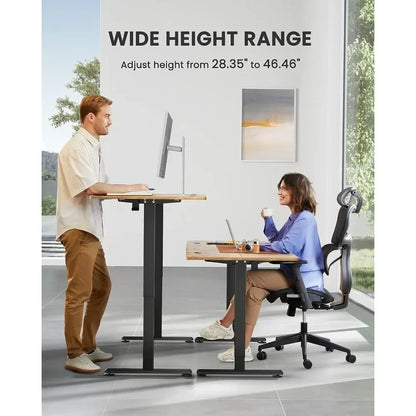 ad Height Adjustable Electric Standing Desk, 55 x 28 Inches Sit Stand up Desk, Memory Computer Home Office Desk