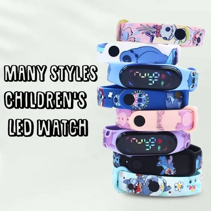 Pokemon Pikachu Dragon Ball Z Sport Casual Watches Led Silicone Watch Color Lovely Digital Children Wristwatch Clock Gift Toys