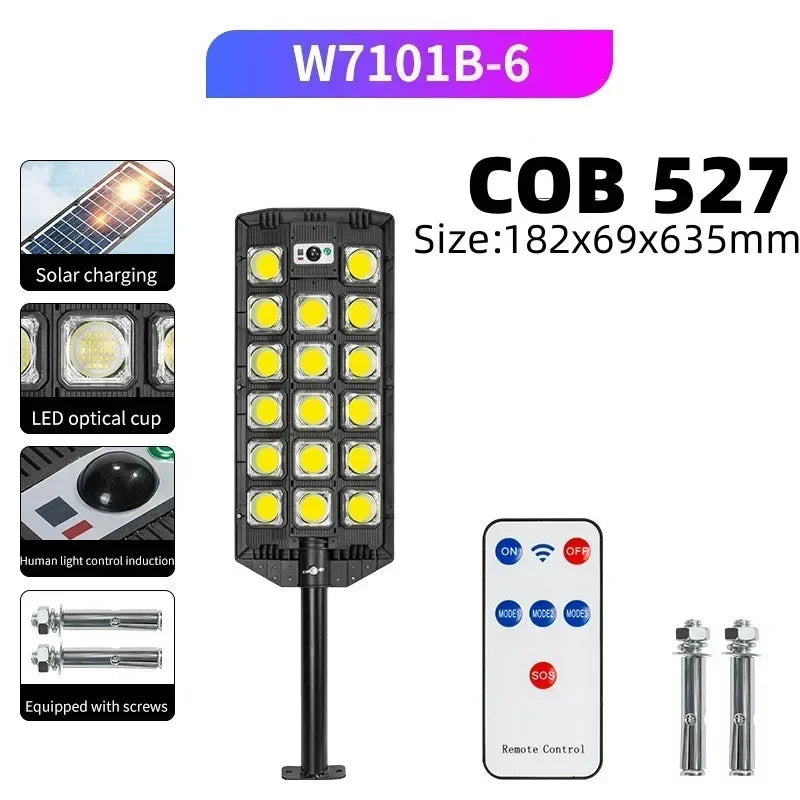 713COB Outdoor Powerful Solar Lights Lighting House Country Garden Wall Lamp Motion Sensor Waterproof 598 LED Solar Street Light