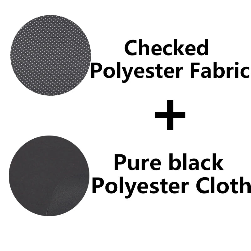 AUTO PLUS Checkered Polyester Patchwork Mesh Fabric Universal Unisex Car Seat Covers Set Accessories Interior  With Sponge