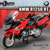 MSZ 1:18 BMW R1250 RT Police Motorcycle Alloy Model Static Die Casting Model Children's Toy Car Motorcycle Model Collection Gift