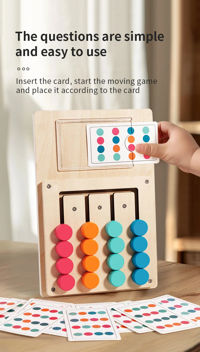 Montessori Wooden Color Shape Matching Cognition Learning Game Board Early Stimulate Children Brain Logic Thinking Develop Toys