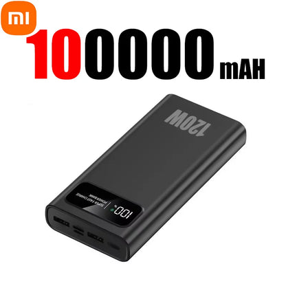 Xiaomi 120W Super Fast Charge 200000 mAh Large Capacity Power Bank Portable Mobile Power Bank for Apple Xiaomi Vivo Samsung