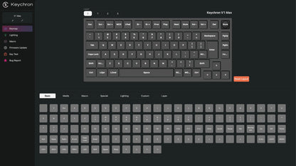 Keychron V1 Max ISO Layout Collection QMK Wireless Custom Mechanical Keyboard 2.4 GHz & Bluetooth RGB Backlit Hot-Swappable