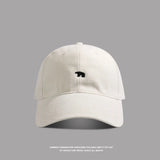 Stylish Bear Embroidered Baseball Cap Sun Protective Breathable Adjustable Ideal Casual Hat Men Women Unisex Baseball Cap