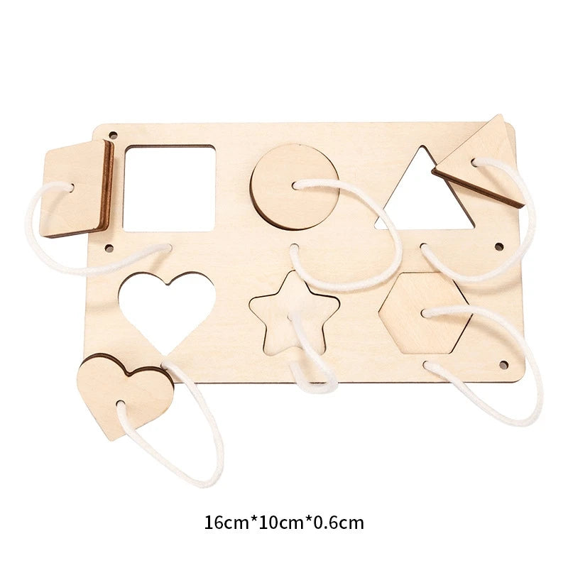 Busy Board DIY Montessori Toys Lock Mobile Children Wood Chips Skill Training Parent-Child Game Puzzle Intelligence Development