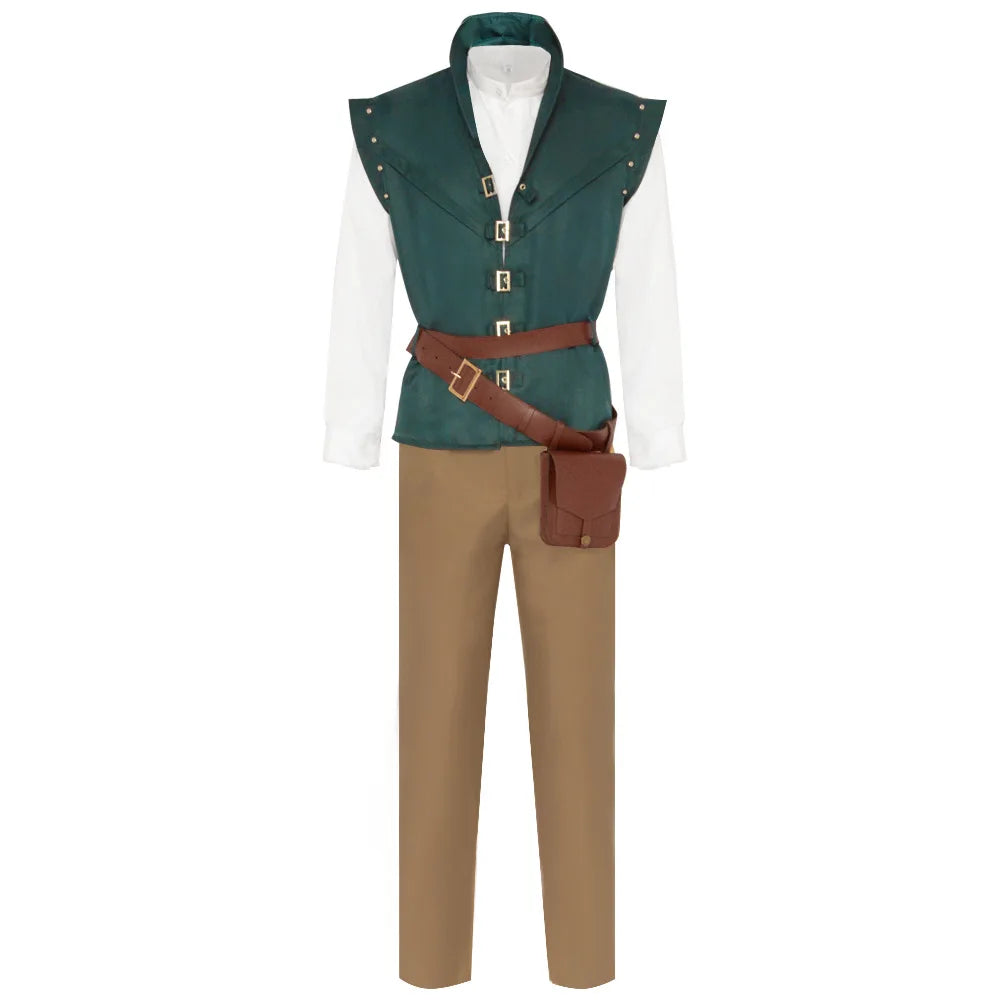 Movie Rapunzel Cosplay Costume Tangled The Series Flynn Rider Cosplay Suits Rapunzel Dress Halloween For Adult Women Men Party
