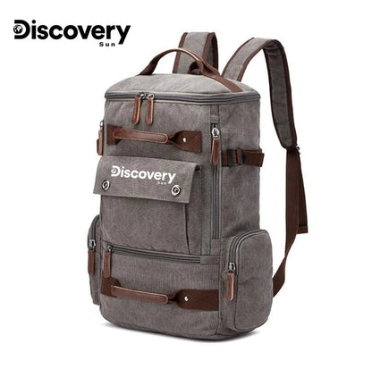 Mochila de lona multifuncional DISCOVERY-SUN, mochila informal para senderismo, mochila escolar para deportes al aire libre, mochila de viaje de gran capacidad.