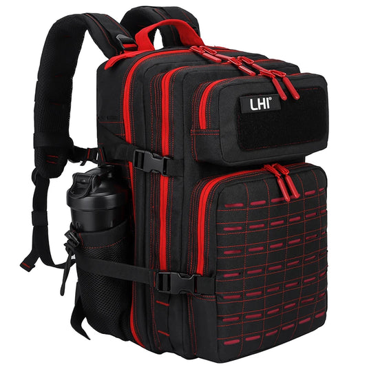 LHI 25L/35L/45L Gym Backapck Tactical Athlete Sports Fitness Bag Exercise Workout Weekend Travel Daypack with Bottle Holder