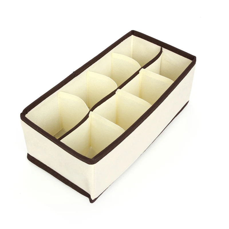 Organizador para ropa interior, calcetines, sujetadores, pantalones, bufandas, corbatas, caja de almacenamiento, organizador de cajones para armario, estuche plegable para organizador de ropa interior.