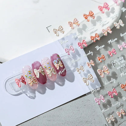 Shining Aurora Shell Light Butterfly Nail Stickers 5D Nail Art Design Decoration Decals DIY Manicure High Quality