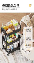 Multi-Layer Trolley Rack Kitchen Floor Bedroom Baby Snacks Mobile Bathroom Bathroom Storage Storage Rack