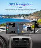 Srnubi 10.26" Dash Cam Rearview Wireless Carplay & Android Auto 4K DVR Navigation Player Dual Lens Recorder Dashboard WIFI 5.0BT