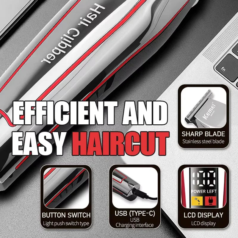 Kemei Professional Hair Trimmer Electric Beard Trimmer For Men Hair Clipper Hair Cutter Machine Haircut Grooming Kit KM-032