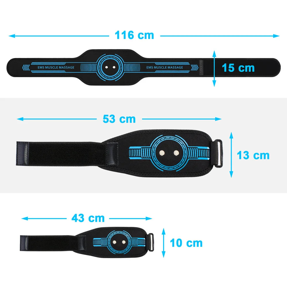 EMS Belt Massage Set Abdominal Fitness Device Intelligent Belt Full Body Muscle Stimulation Trainer USB Charging Version