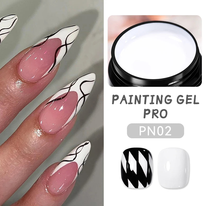 BORN PRETTY 5 IN 1 Clear Water Ripple Gel Polish 5ml No-wipe Top Coat Reinforcement Adhesive Nail-Shape Wave Gel Nail Polish
