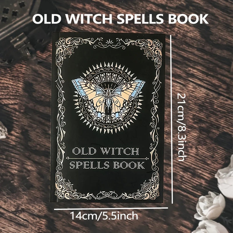 Old Witch Spells Book - Essential Tool for Witches & Wizard Beginners,  Perfect for Birthdays, Easter, Christmas, Halloween Gift