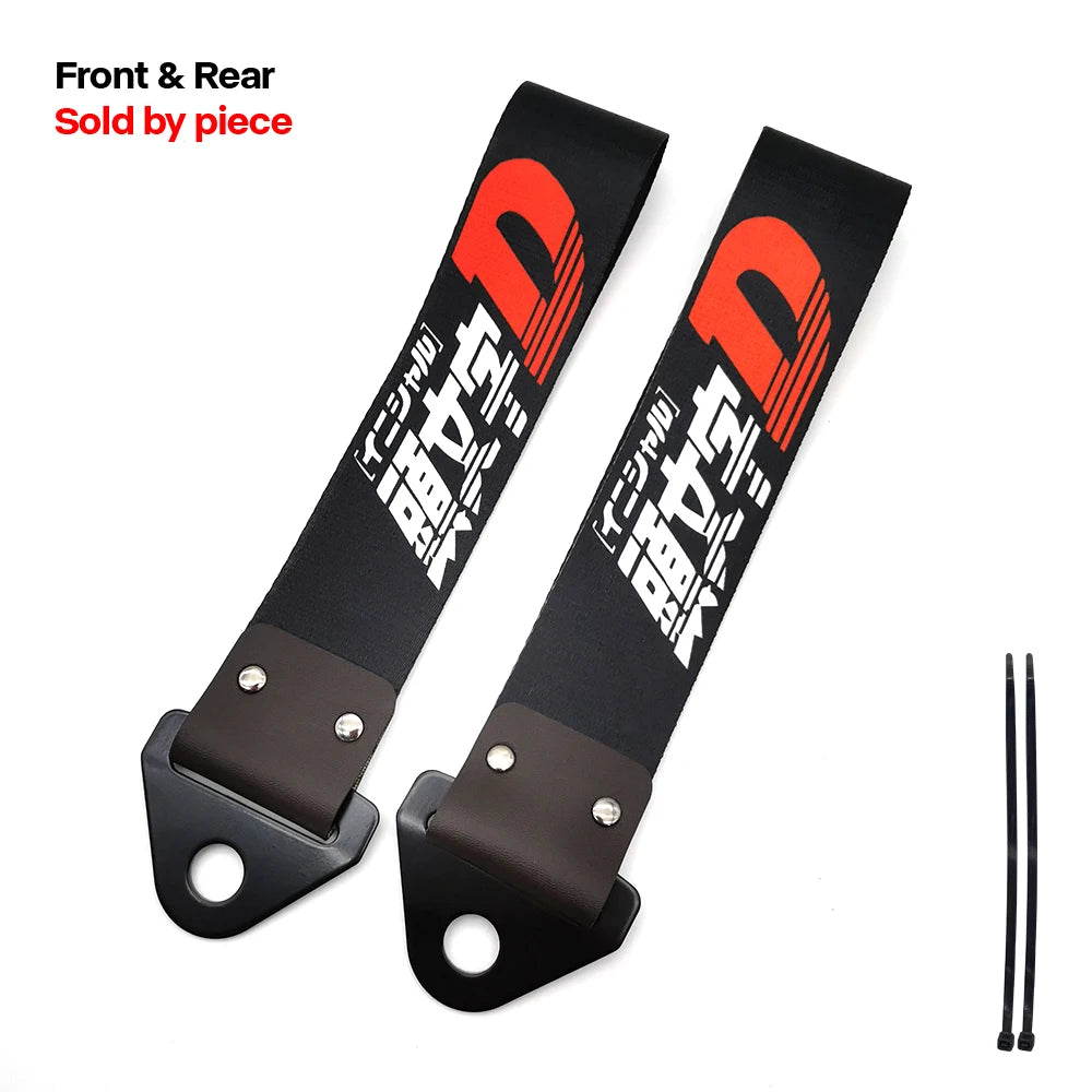 JDM Racing Culture Car Pendant Tow Strap Belt Tow Rope Ribbon Trailer Rope Bumper Towing Strap FOR NOS HKS Initial D Accessories