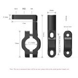 1/2pcs Car & Motorcycle Headlight Clip Bracket Kit, Universal for Truck, Car, ATV, Motorcycle LED Work Light Pole Installation
