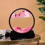 3D Moving Sand Art Picture Round Glass Deep Sea Sandscape Hourglass Quicksand Craft Flowing Sand Painting Office Home Decor Gift