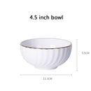 1pc Dish And Plates Bone china Dinner Set China Health Tableware White Ceramic Fruit tray  Soup plate Bowl Dish Gift Porcelain
