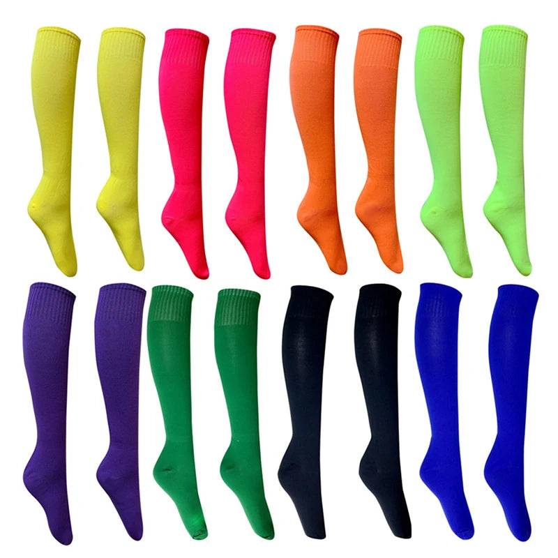 1 Pair Outdoor Sports Soccer Socks Men Women Rugby Breathable Football Socks Knee Volleyball Baseball Hockey Adult Long Socks