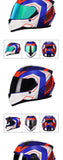 Motorcycle Helmet Full Face Double Lens Capacete Professional Men Women Four Seasons DOT ECE Approved Safety Protective Casco