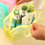 1 Pc PVC Transparent Cosmetic Bag Clear Makeup Bag for Women Girl Waterproof Zipper Beauty Case Travel Handbag Toiletry Bags