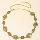 1/2pcs Retro Style WOMEN'S Metal Waist Chain Accessories Decorative Circle Carved Chain Belt High Style Accessories