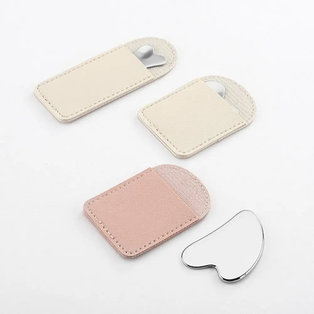 New Stainless Steel Gua Sha Scraper Heart Shape Universal Face Massager Guasha Massage Tool for Facial Beauty Eye Massage