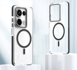 Luxury Magnetic Clear Case for Redmi 15C Note 14 13 12 Pro Plus 4G 5G For Magsafe Cover for Xiaomi 15T 14T Pro Poco X7 Pro Case