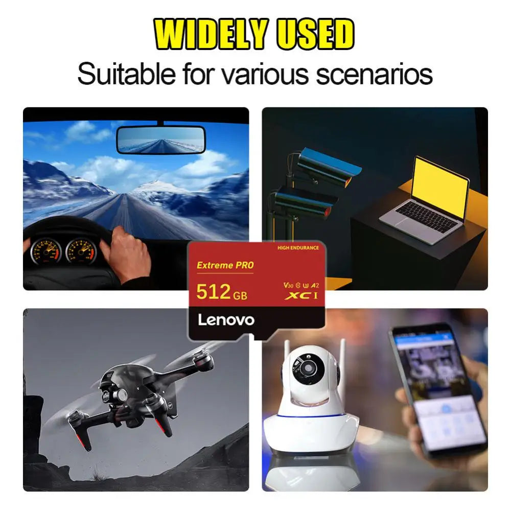 Lenovo High Speed Mini SD Memory Card 2TB 1TB Class 10 Micro TF Flash Usb Pen Drive Card 1TB 512GB 256TB 128TB For Smartphone