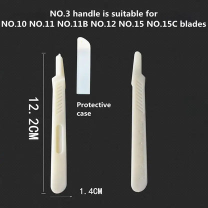 20-100pcs NO.10-15C Carbon Steel Carving Metal Scalpel Blades Handle DIY Cutting Repair Animal Surgical Knife Tool Box Non Slip