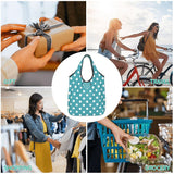 Custom Recycling Classic Black And White Polka Dot Shopping Bag Women Tote Bag Portable Grocery Shopper Bags