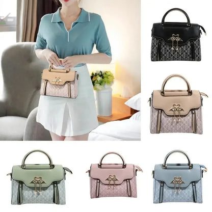 Ladies' handbag 2026 new fashion trend embossed plain style versatile casual shoulder crossbody bag.