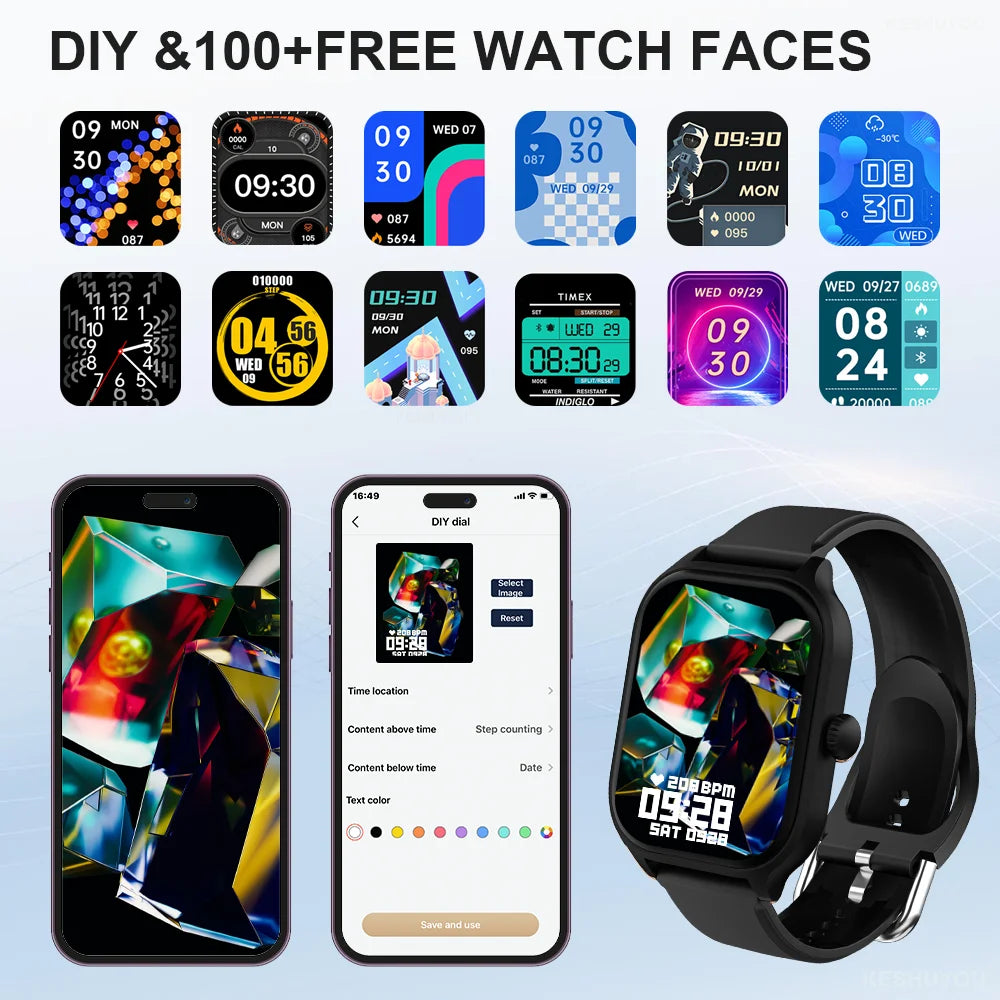 LAXASFIT New H9 Pro Max Smart Watch Dial to Answer Calls Calorie Tracking Heart Rate Oximetry Monitoring Bluetooth Smartwatch