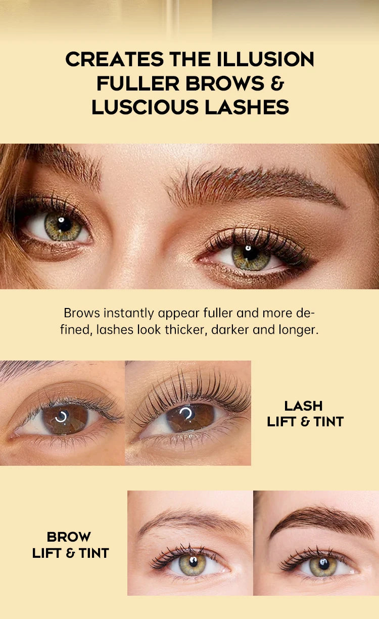 Gollee Eyelash Lifting Perm kit Natural Lashes Enhancer Long Lasting 4-6 weeks Black Lash Brow Tinting Perm Professional Makeup