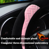 Hand Warm Plush Bear Cartoon Cat Car without Inner Ring Steering Wheel Cover Automotive Supplies 14.5-15INCH