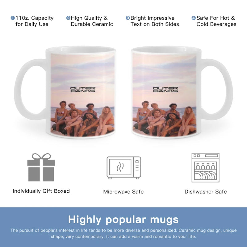 O-Outer Banks Anime Free shipping 11OZ Coffee Mug Beer Mugs Tea Milk Cup For coffee  Surprised Gift
