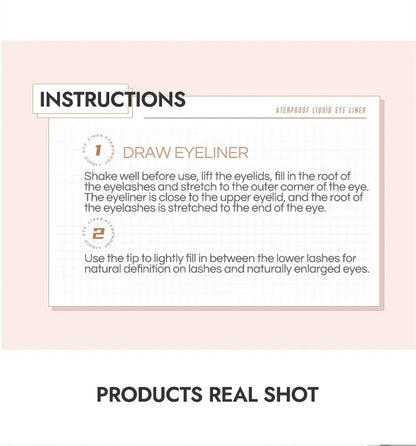 Gege Bear Liquid Eyeliner Pen Waterproof, Smudge-proof, Fast and Precise Makeup, Quick and Smooth Drying