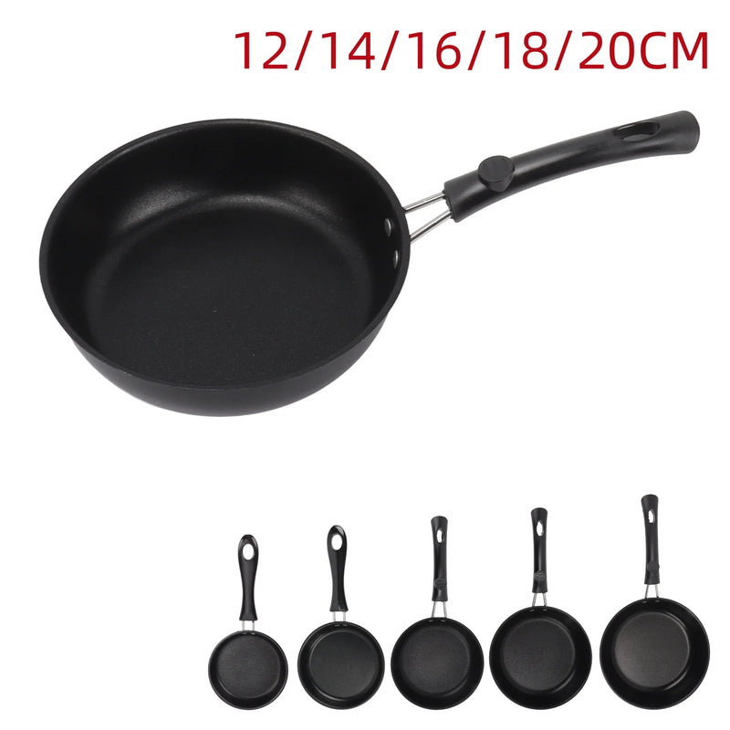 1PC 12-20cm Mini Frying Pan Non-Stick Thickened Stainless Steel Frypan Pot Fried Eggs Saucepan Gas/Induction Kitchen Cookware 
﻿