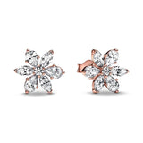 2024 New 925 Silver Plated Double Hoop Earrings For Women Butterfly Sun Moon Heart DIY Accessories 