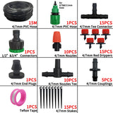 Irrigation System Garden Tools Drip Watering Kits Automatic Watering Hose with Adjustable and Convenient Installation, Saving Water