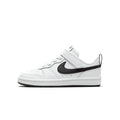 Tênis Nike Court Borough Low 2 branco e preto para crianças e crianças de meia-idade
