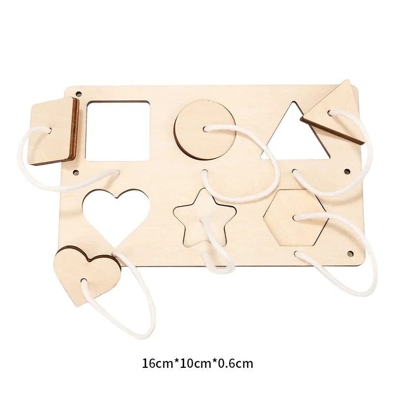 DIY Montessori  Busy Board Material Accessories Rainbow Card Water Pipe Aid Early Education Learning Skill Toy Wooden Toys Gifts