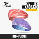 WRELS 1/2/3Pcs Sweatband Sports Headband for Men Women Moisture Wicking Workout Headband Sweat Band Non Slip Elastic Hairband