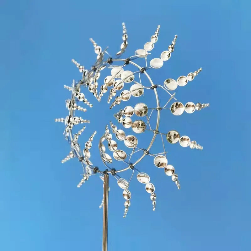 Magical Kinetic Metal Windmill Spinner Unique Wind Powered Catchers Creative Patio Garden Lawn Outdoor Courtyard Decoration